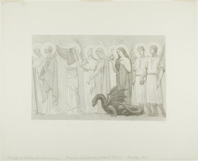 Den heliga Genevièves pastorala liv (höger panel) av Georges William Thornley