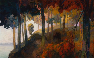 An Arcadian Landscape (olja på duk) av Georges de Feure
