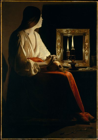 Büßende Maria Magdalena (Magdalena Wrightsman) av Georges de La Tour