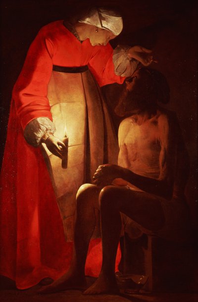 Job hånad av sin fru av Georges de La Tour