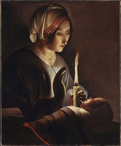 Sankta Anna med Kristusbarnet, 1645-c.1650 av Georges de La Tour
