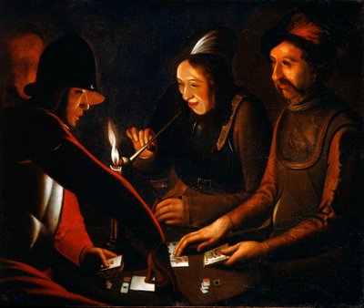 Soldater som spelar kort, 1600-talet av Georges de La Tour