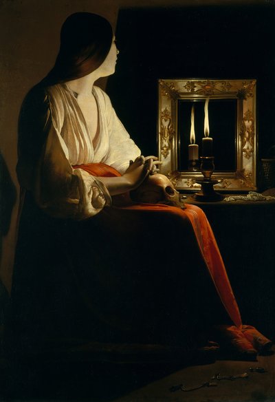 Den ångerfulla Magdalen, ca. 1640. av Georges de La Tour