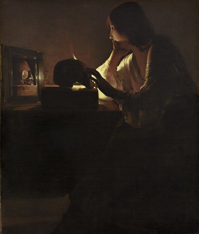 Den ångrande Magdalena, 1635-40 av Georges de La Tour