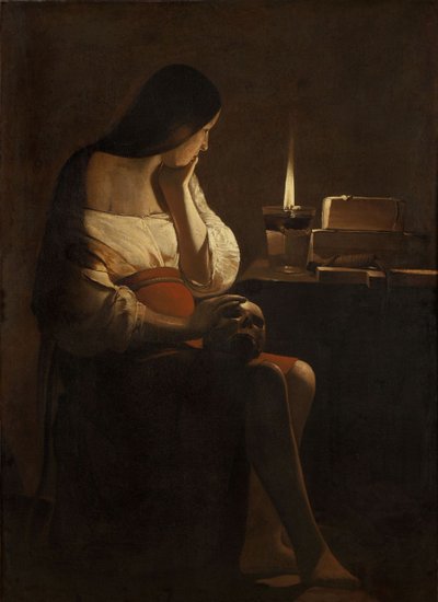 Den ångerfulla Maria Magdalena av Georges de La Tour