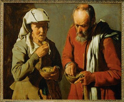 Eaters (målning på duk) av Georges de la Tour
