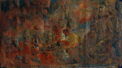 Stridsplats, 1912 av Georgy Bogdanovich Yakulov