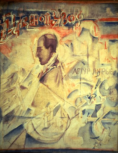 Agendan. Porträtt av kompositören Arthur Lourié 1891-1966, 1918 av Georgy Bogdanovich Yakulov
