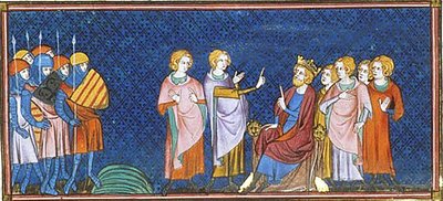 Henrik I av England tar emot franska sändebud nära Gisors, Saint-Denis krönikor, 1332-50 (38750784602) av Georgia Levan Ramishvili from Tbilisi