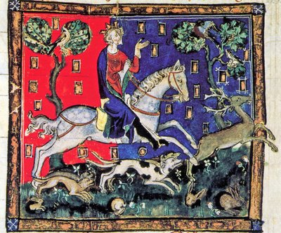 Kung Johan, jakt med hundar, De Rege Johanne, 1300-1400 (26101230351) av Georgia Levan Ramishvili from Tbilisi