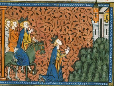Ludvig IX på pilgrimsfärd till Nasaret, från Chroniques de France ou de St Denis, 1300-talet (22528526100) av Georgia Levan Ramishvili from Tbilisi
