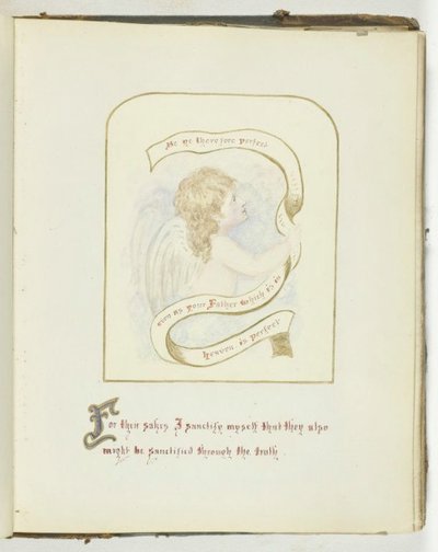 Utan titel [kerub med religiös text], 185568. av Georgina Cowper
