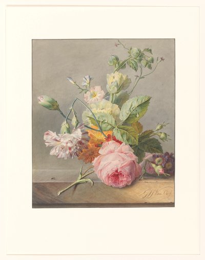 Blommigt stilleben Blomsterarrangemang av Georgius Jacobus Johannes van Os
