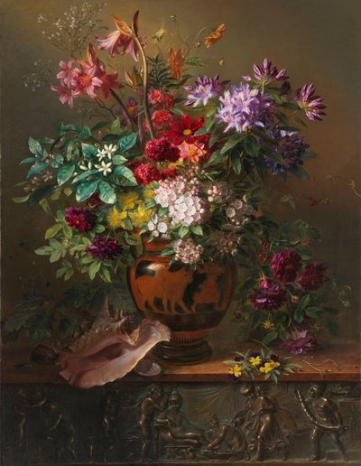 Stilleben med blommor i en grekisk vas: Allegori om våren Stilleben med blommor i en grekisk vas: Allegori om våren av Georgius Jacobus Johannes van Os