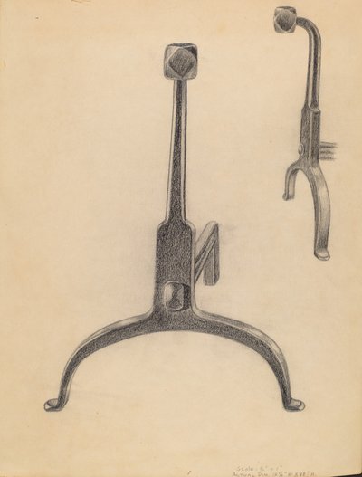 Andirons av Gerald Bernhardt
