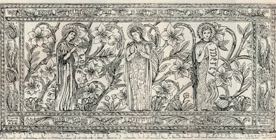 White Memorial Altar Cloth, Parish Church, Cheddleton, c1891 av Gerald Callcott Horsley