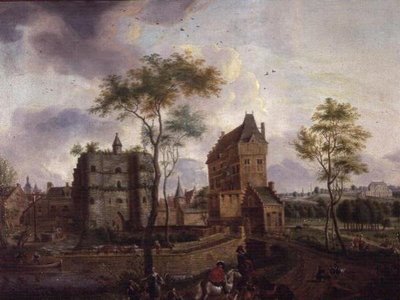 Stadsportarna i Malines (olja på duk) av Gerard Philippe Colin