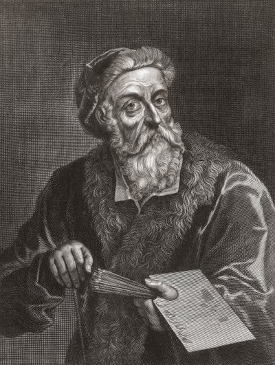 Tizian. Porträtt. (skriva ut) av Gerard (after) Edelinck