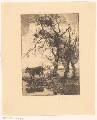 Ko vid vattnet av Gerard Altmann (signed by artist)