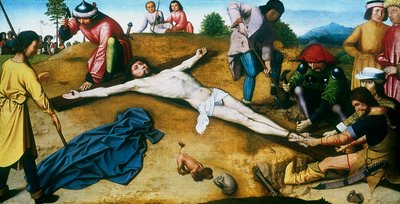 Kristus spikad på korset, c1481. av Gerard David