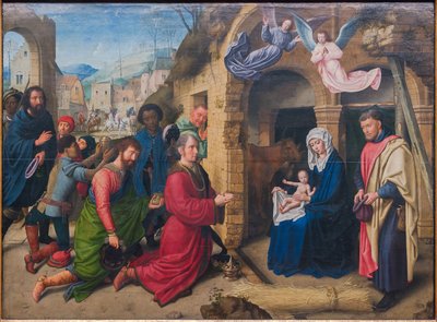 Tyska: Die Anbetung der Könige (kopia efter Hugo van der Goes) Magikernas tillbedjan av Gerard David