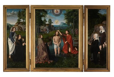 The Baptism of Christ, c.1502-08 (olja på panel) av Gerard David