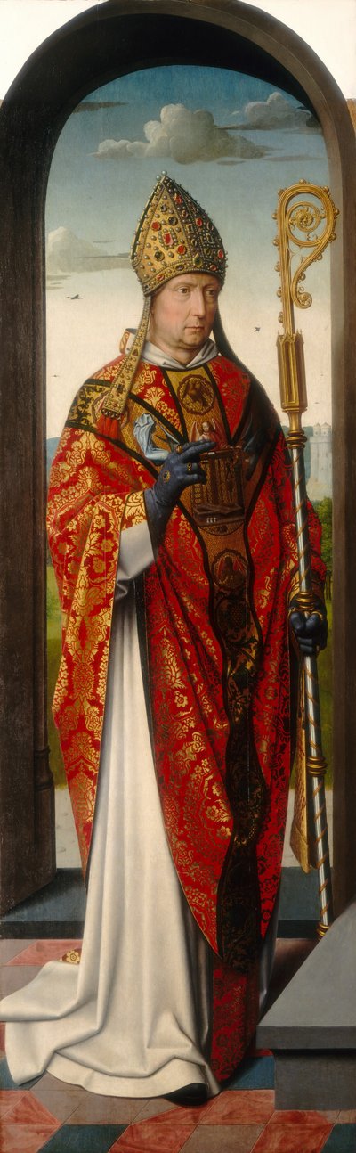 Saint Anne Altarpiece: Saint Nicholas [vänster panel] av Gerard David and Workshop