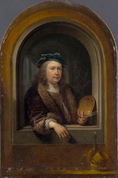 Självporträtt med palett, ca. 1660. av Gerrit Dou