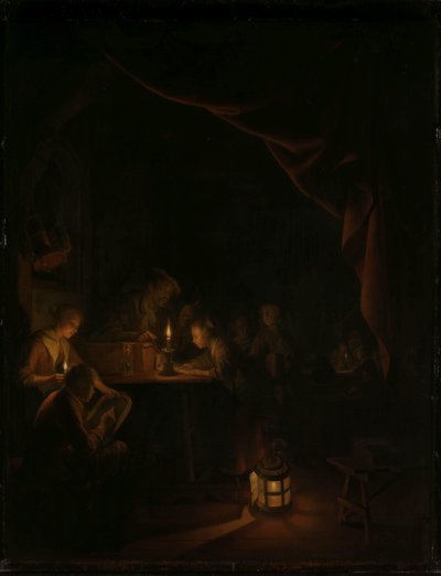 Nattskolan av Gerrit Dou