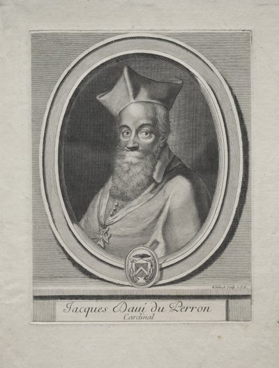 Kardinal Jacques Davey Duperron av Gérard Edelinck