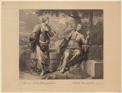 Kristus och den samariska kvinnan vid brunnen av Gérard Edelinck