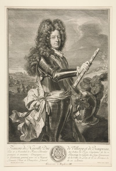 François de Neufville, hertig av Villeroy och Beaupréau, marskalk av Frankrike av Gérard Edelinck