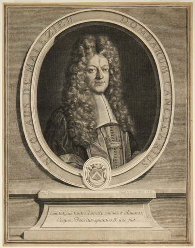 Nicholaus de Malezieu av Gérard Edelinck