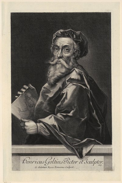 Porträtt av Hendrick Goltzius av Gérard Edelinck