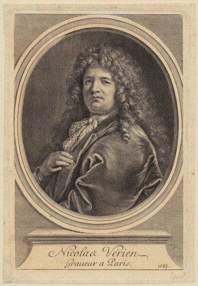 Porträtt av Nicolas Verien av Gérard Edelinck