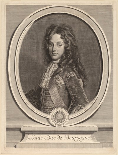 Louis, hertig av Bourgogne av Gerard Edelinck after François de Troy
