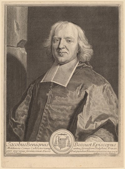 Jacques Benigne Bossuet av Gerard Edelinck after Hyacinthe Rigaud