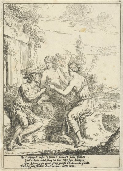 Pastoral scen med Dameet, Galate och Amaril av Gerard Hoet (I)