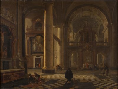 Interiör av en katolsk kyrka av Gerard Houckgeest