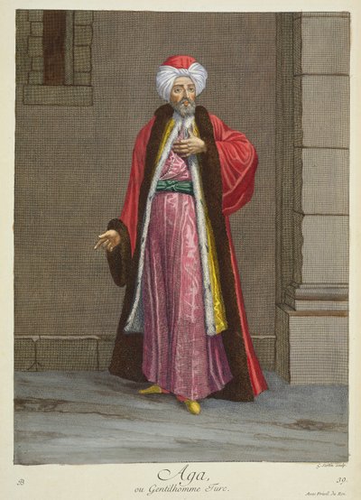 Aga, eller turkisk gentleman av Gerard Jean Baptiste Scotin