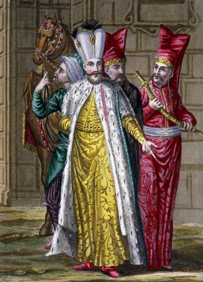 Sultanens ceremoniella klädsel av Gerard Jean Baptiste Scotin