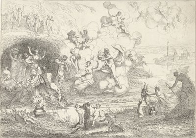 Merkurius ger Bacchus till nymferna The Lives of the Bacchantes (serietitel) av Gerard Melder