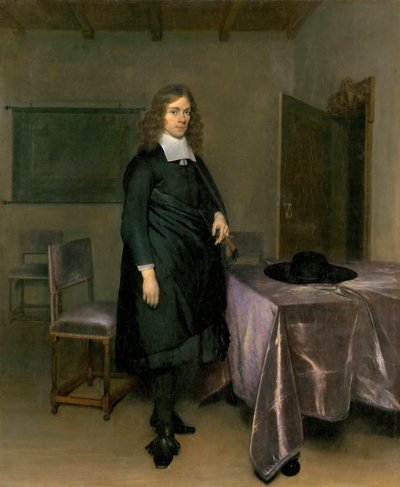 Porträtt av en man av Gerard Ter Borch (Terburg), den yngre (1617-1681), - Olja på duk - Tiroler Landesmuseum Ferdinandeum, Innsbruck av Gerard Terborch