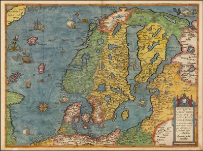 1593 års karta över Nordeuropa av Gerard de Jode av Gerard de Jode