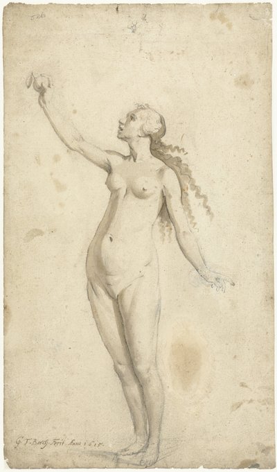 Eve sträcker sig efter äpplet av Gerard ter Borch