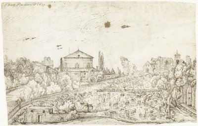 Utsikt över San Stefano Rotondo, Rom, från norr av Gerard ter Borch