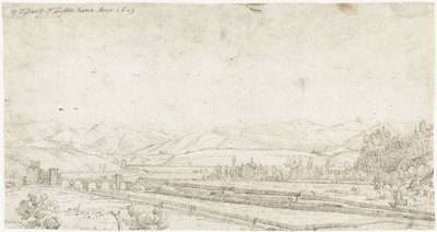 Landschaft mit der Ponte Milvio, außerhalb Roms von Gerard ter Borch