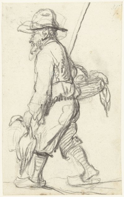 Jägare med en korg med ankor av Gerard ter Borch (II) (possibly)