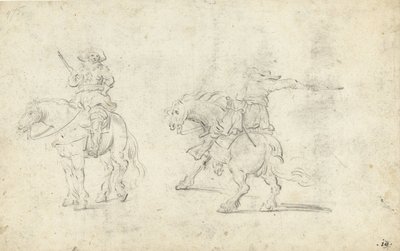 Två soldater till häst av Gerard ter Borch (II) (possibly)