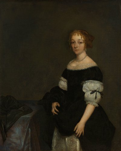 Aletta Pancras (1649-1707) Hustru till Francois de Vicq av Gerard ter Borch (II)